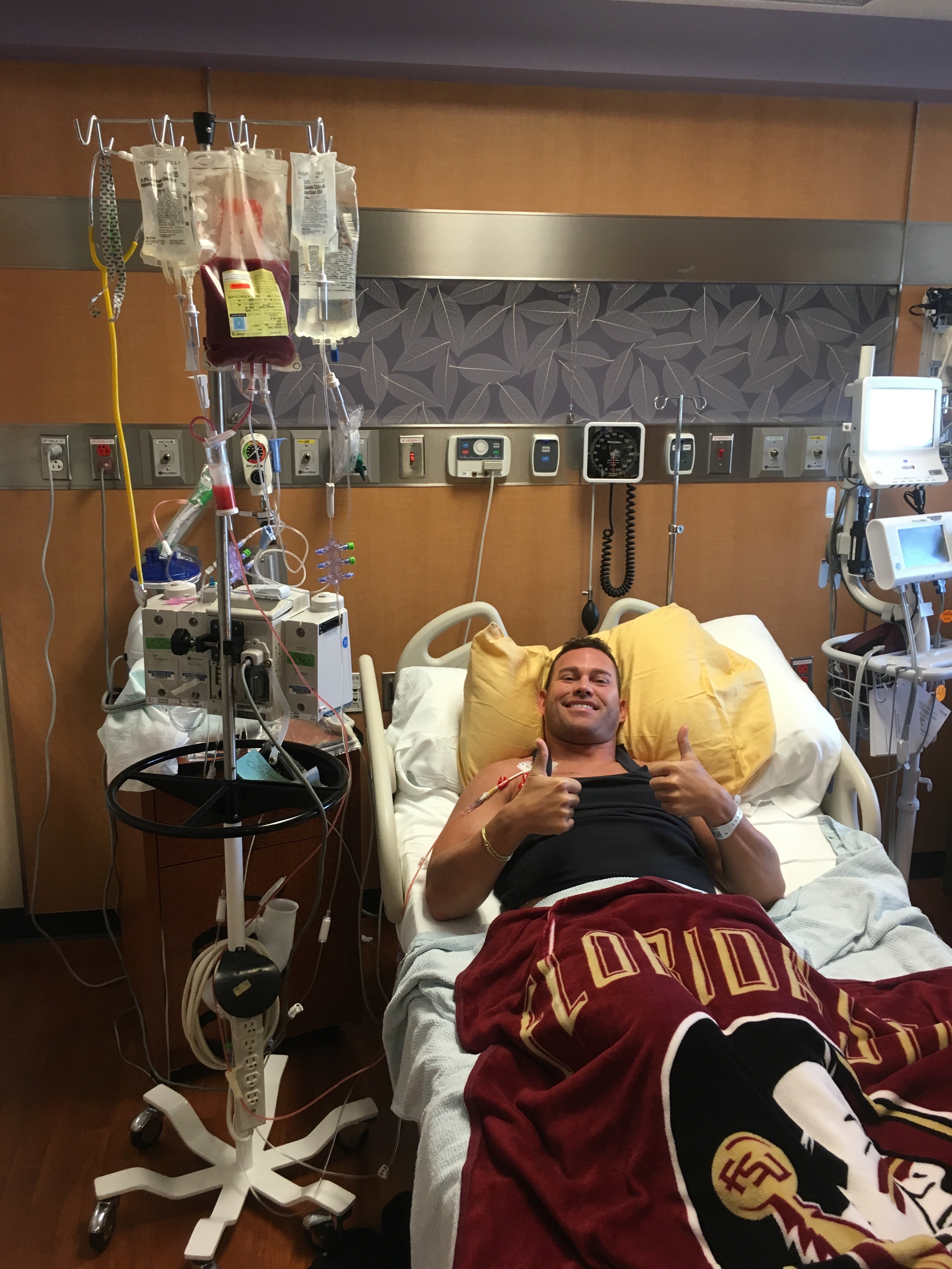 The day of my stem cell transplant